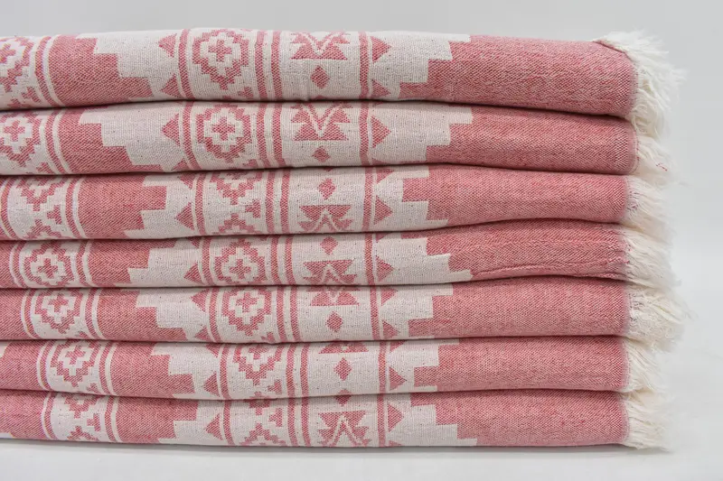 86x56 Cotton Kilim Towel, Bridal Shower Gift, Decorative Blanket, Bachelorette Party Gifts For Bride, Memorial Gift, Woven Throw Blanket - 2