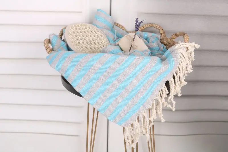 70x36 Cotton Striped Towel, Bachelor Bachelorette Party Favors, Peshtemal Towel, Housewarming Gift, Decorative Towel, Bridesmaid Proposal Gift - 2