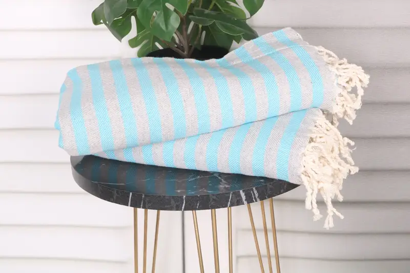 70x36 Cotton Striped Towel, Bachelor Bachelorette Party Favors, Peshtemal Towel, Housewarming Gift, Decorative Towel, Bridesmaid Proposal Gift - 3