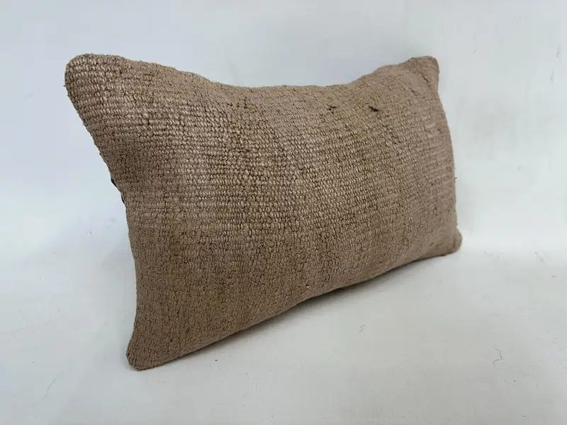 Kilim Pillow, Pillow Cover, Turkish Kilim Pillow, Accent Throw Cushion Cover, Ethnic Pillow Cover Cushion, Boho Pillow, 12x20 Beige Pillow - 3