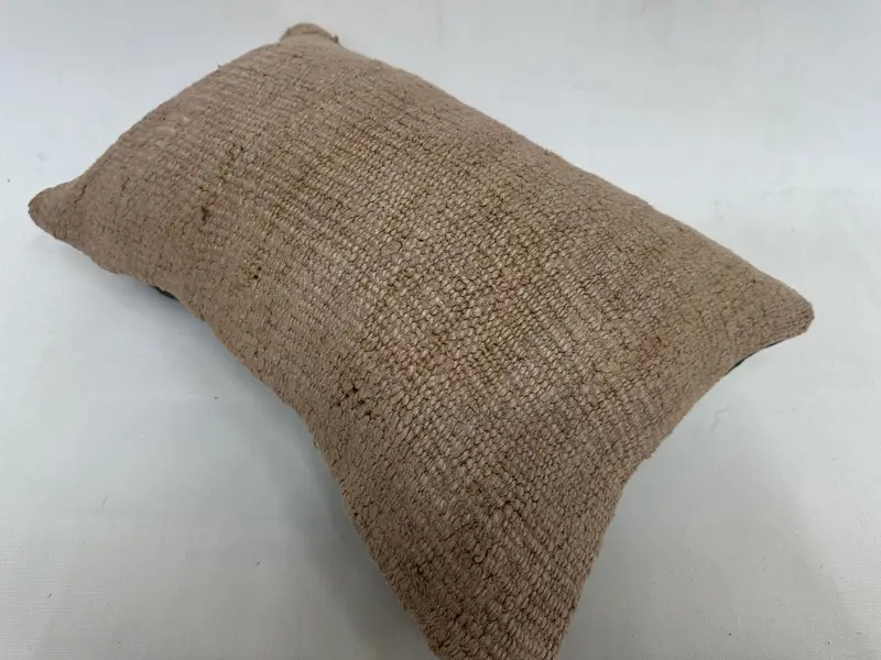 Kilim Pillow, Pillow Cover, Turkish Kilim Pillow, Accent Throw Cushion Cover, Ethnic Pillow Cover Cushion, Boho Pillow, 12x20 Beige Pillow - 6
