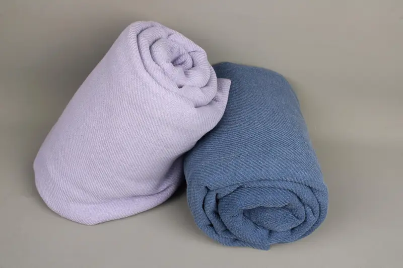 75x83 Cotton Blanket, Stonewashed, Embroidered, Bordered, Recycled Organic