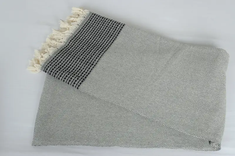 Organic Throw, 96x92 Cotton Striped Towel, Bachelorette Party Gifts For Bride, Bridesmaid Gifts, Personalized Gifts, Unique Gift, Bridal Shower Gift - 6