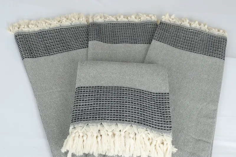 Organic Throw, 96x92 Cotton Striped Towel, Bachelorette Party Gifts For Bride, Bridesmaid Gifts, Personalized Gifts, Unique Gift, Bridal Shower Gift - 5