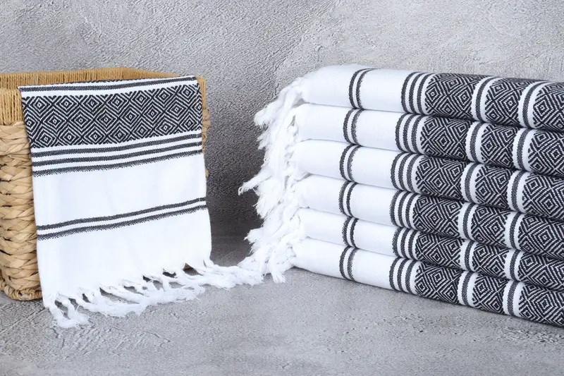 Personalized Dish Towel, 40x18 Cotton Diamond Towel, Monogrammed Hand Towel, Embroidery Towels, Gift For The Home Decor, Custom Hand Towel - 3
