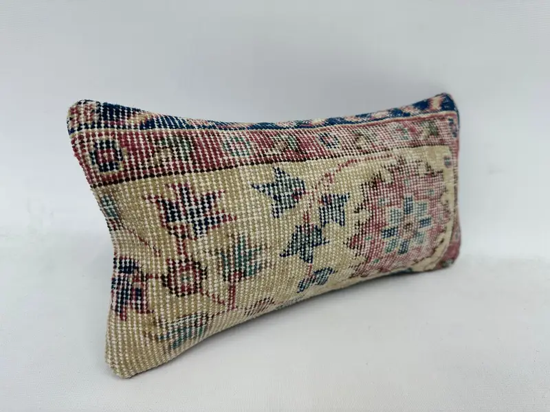 Pillow for Couch, 8x16 Beige Cushion Cover, Vintage Pillow, Pillow Sham, One Of A Kind Cushion, Oriental Cushion Cover, Kilim Cushion Sham - 3