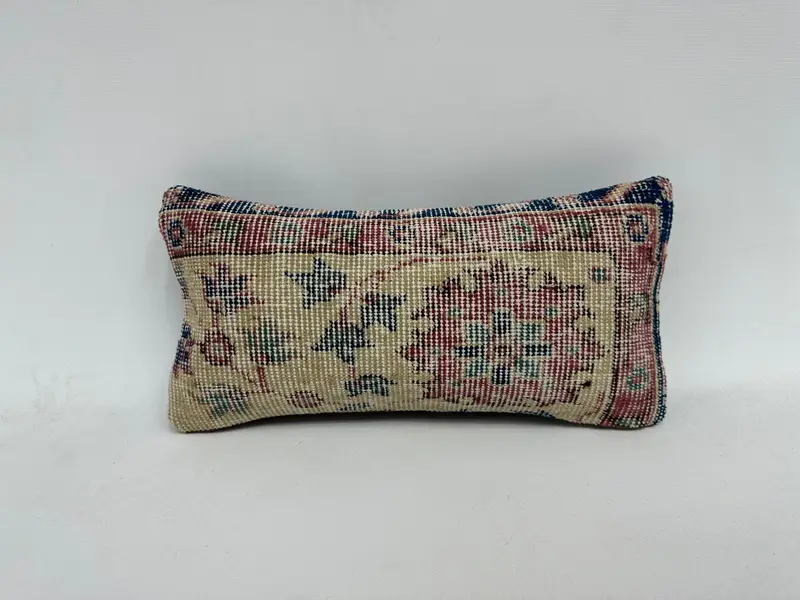 Pillow for Couch, 8x16 Beige Cushion Cover, Vintage Pillow, Pillow Sham, One Of A Kind Cushion, Oriental Cushion Cover, Kilim Cushion Sham - 1