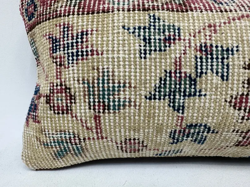 Pillow for Couch, 8x16 Beige Cushion Cover, Vintage Pillow, Pillow Sham, One Of A Kind Cushion, Oriental Cushion Cover, Kilim Cushion Sham - 2