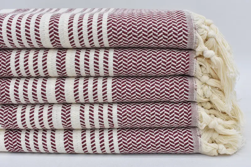 Bachelorette Party Gifts, Eco-Friendly Turkish Towel, Wedding Gifts Towel, 70x40 Cotton Striped Towel, Hammam towel, Welcome Wedding Gift - 1