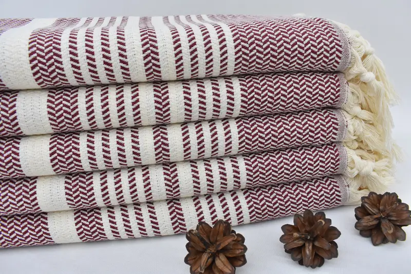 Bachelorette Party Gifts, Eco-Friendly Turkish Towel, Wedding Gifts Towel, 70x40 Cotton Striped Towel, Hammam towel, Welcome Wedding Gift - 2