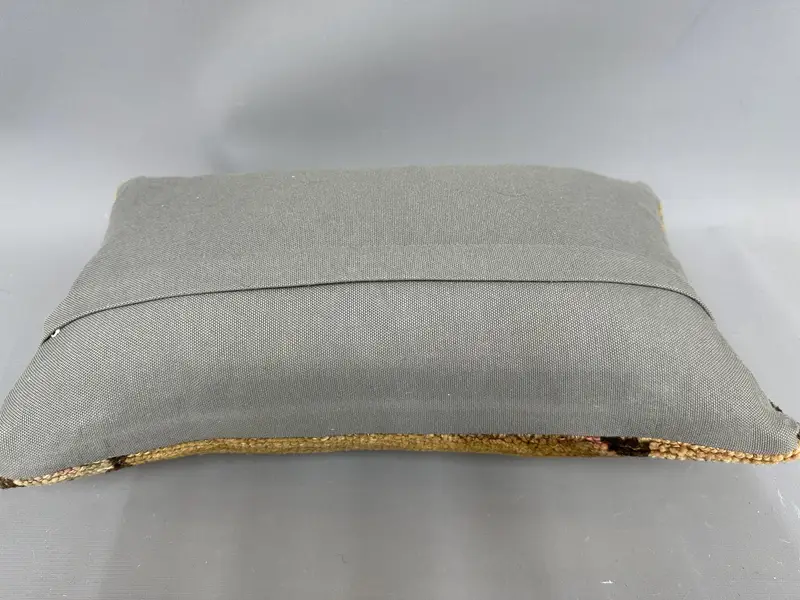 Turkish Pillow, Vintage Kilim Pillow, Comfy Throw Cushion Case, 12x20 Beige Pillow Case, Interior Designer Pillow, Pillow Cover, Sofa Pillow Sham - 7