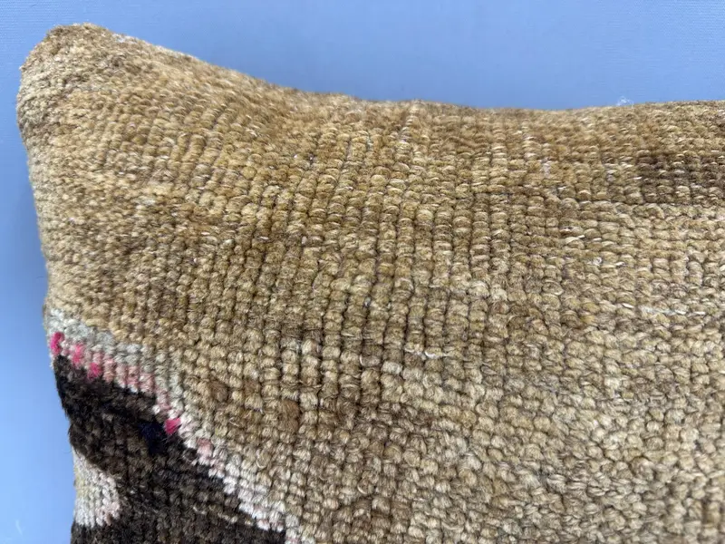 Turkish Pillow, Vintage Kilim Pillow, Comfy Throw Cushion Case, 12x20 Beige Pillow Case, Interior Designer Pillow, Pillow Cover, Sofa Pillow Sham - 5