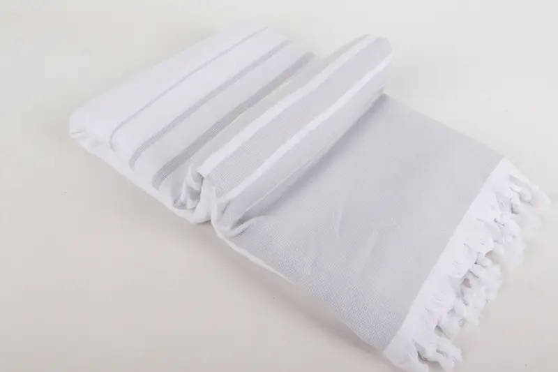 Peshtemal, Turkish Towel Set, 70x36 Cotton Striped Terry Towel, Organic Turkish towel, Absorbent Turkish towel, Personalized Wedding Gift - 6