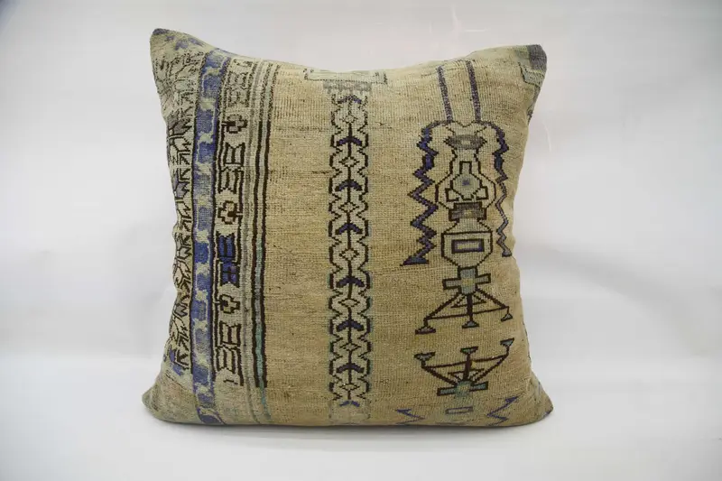 Funda de almohada decorativa, color antiguo, 80x80 cm, funda de almohada LuxuryBlue - 1