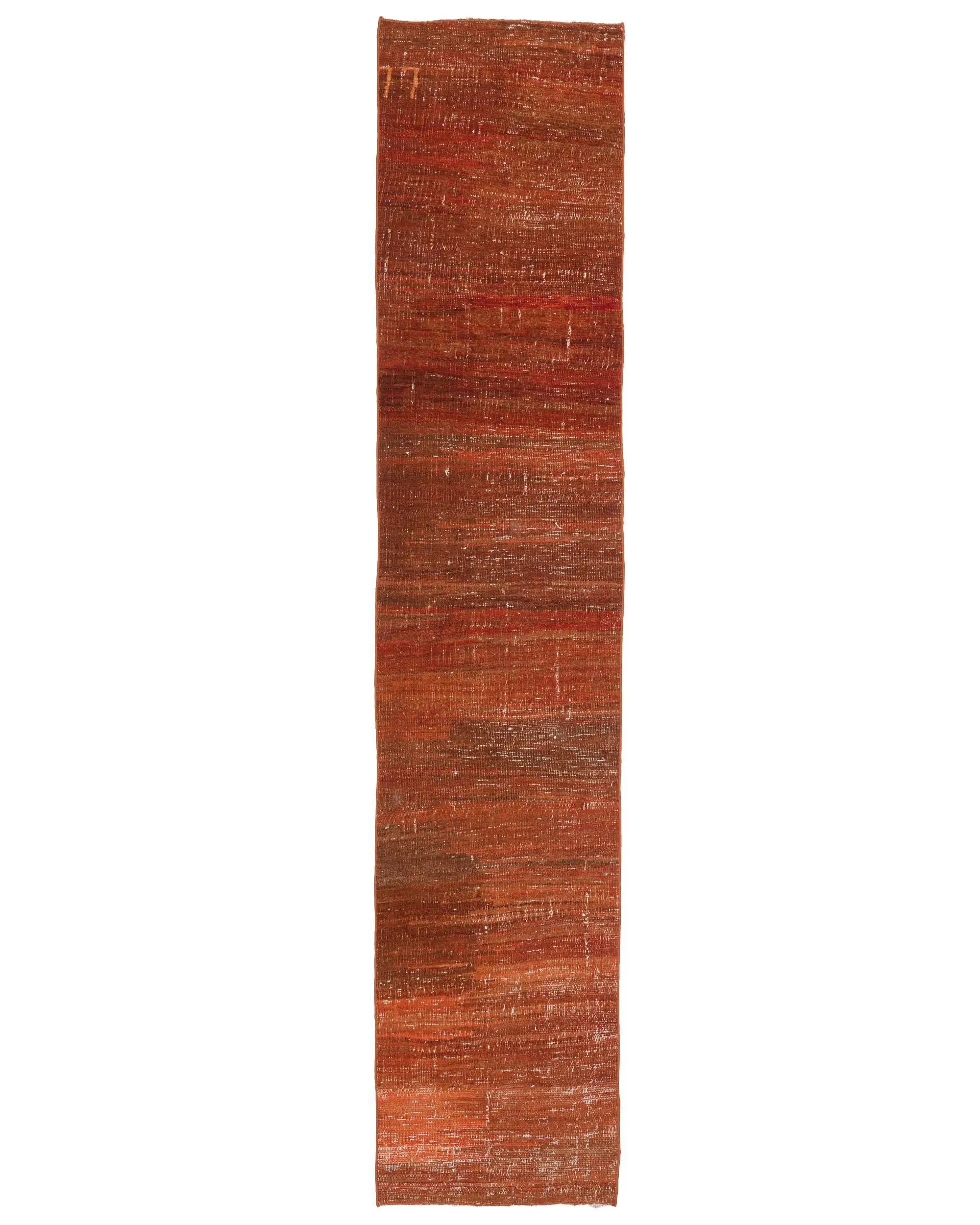 1.9x9.4 ft Turkish Rug, Vintage Runner Rug, Red Floral Wool Rug - 1