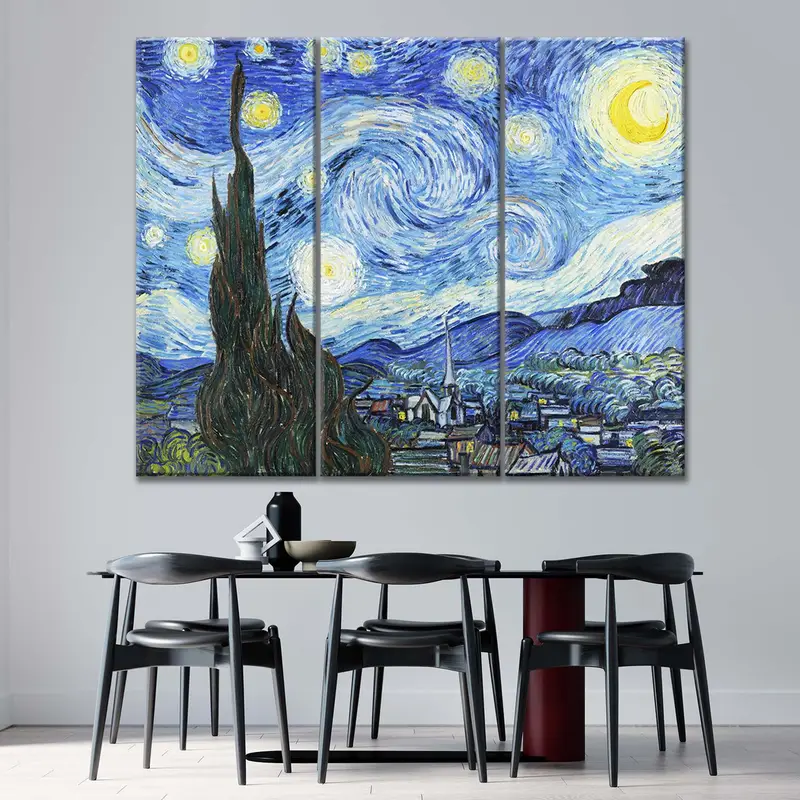 Vincent Van Gogh, The Starry Night, Van Gogh Painting, Van Gogh Print, The Starry Night Canvas, Vintage Art, Starry Night Decor, Wall Art, - 2