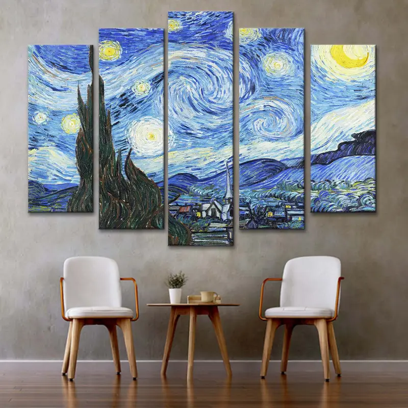 Vincent Van Gogh, The Starry Night, Van Gogh Painting, Van Gogh Print, The Starry Night Canvas, Vintage Art, Starry Night Decor, Wall Art, - 5