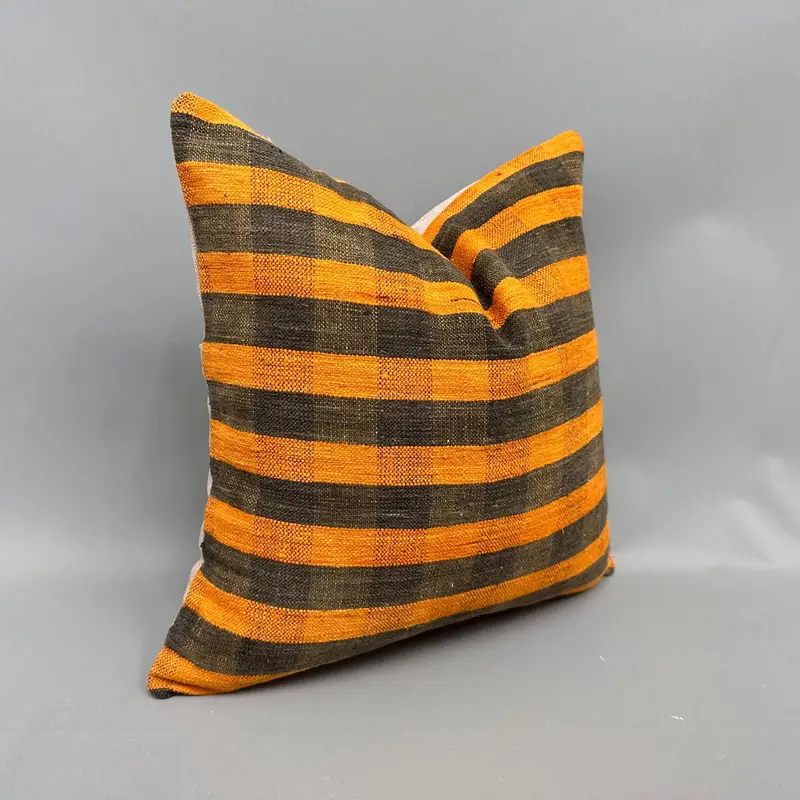 Southwestern Cushion, Cushion, Boho Pillow Sham Cover, Ethnical Kilim Rug Pillow, Antique Pillows, 18x18 Orange Cushion Cover - 2