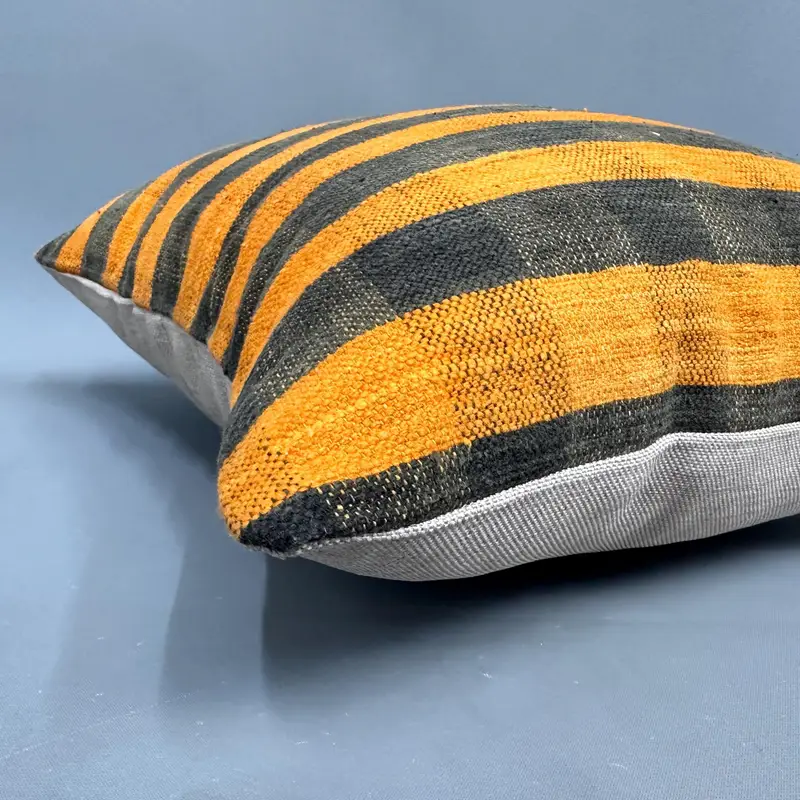 Southwestern Cushion, Cushion, Boho Pillow Sham Cover, Ethnical Kilim Rug Pillow, Antique Pillows, 18x18 Orange Cushion Cover - 6