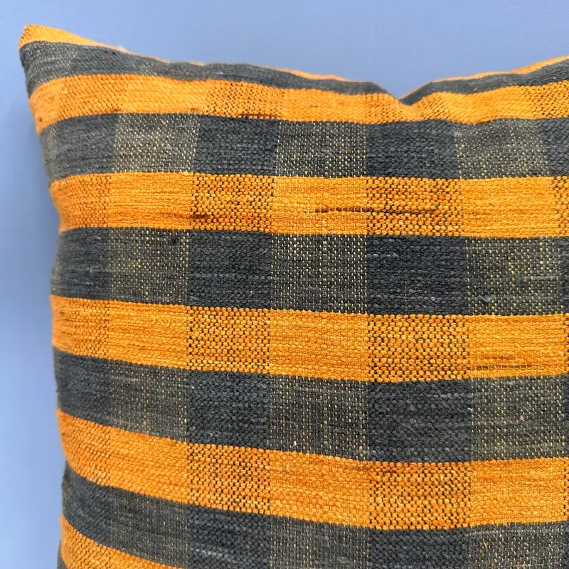 Southwestern Cushion, Cushion, Boho Pillow Sham Cover, Ethnical Kilim Rug Pillow, Antique Pillows, 18x18 Orange Cushion Cover - 5