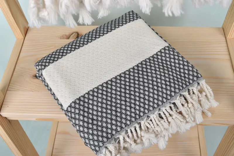 Travel towel, Spa Towel, Bachelorette Party Gifts, 68x36 Cotton Geometric Towel, Soft towel, Gift For Best Friend, Quick-dry travel peshtemal towel - 5