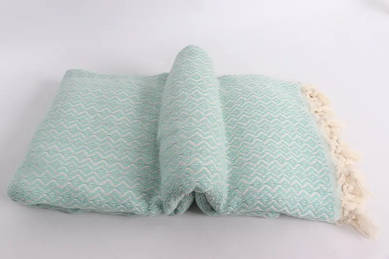 96x80 Cotton Diamond Towel, Boho Throw Blankets, Organic Beach Blanket, Bachelorette Gifts, Custom Wedding Gifts, Bridesmaid Proposal Gift - 6