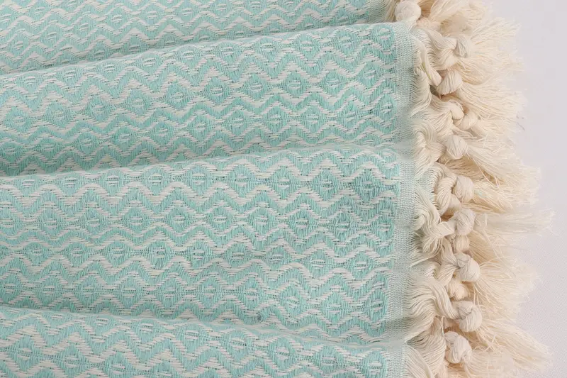 96x80 Cotton Diamond Towel, Boho Throw Blankets, Organic Beach Blanket, Bachelorette Gifts, Custom Wedding Gifts, Bridesmaid Proposal Gift - 8