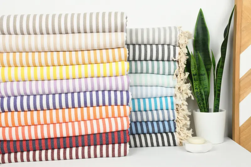 Turkish towel, 70x40 Cotton Striped Towel, Gym Towel, Engagement Gift, Bachelorette Party Gifts For Bride, Peshtemal Towel, Bachelorette Party Gift - 2