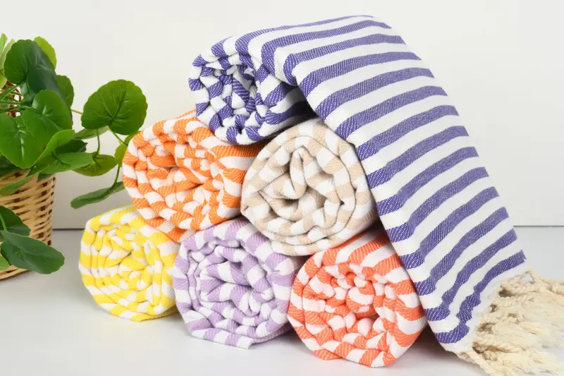 Turkish towel, 70x40 Cotton Striped Towel, Gym Towel, Engagement Gift, Bachelorette Party Gifts For Bride, Peshtemal Towel, Bachelorette Party Gift - 5
