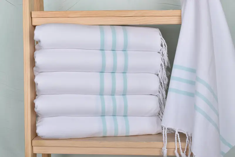Bridesmaid Gifts, Housewarming Gift, 40x20 Cotton Striped Towel, Personalized Dish Towel, Kitchen Towel, Turkish Towel Monogram, Engagement Gift - 2