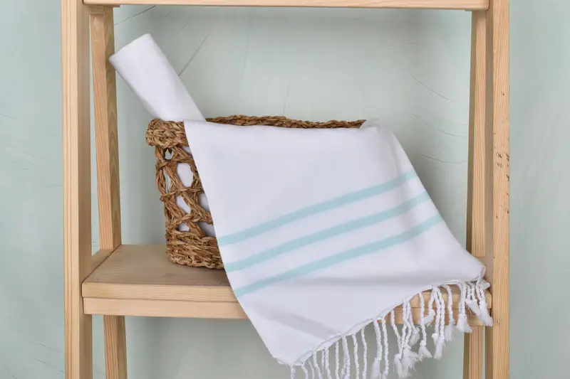 Bridesmaid Gifts, Housewarming Gift, 40x20 Cotton Striped Towel, Personalized Dish Towel, Kitchen Towel, Turkish Towel Monogram, Engagement Gift - 4