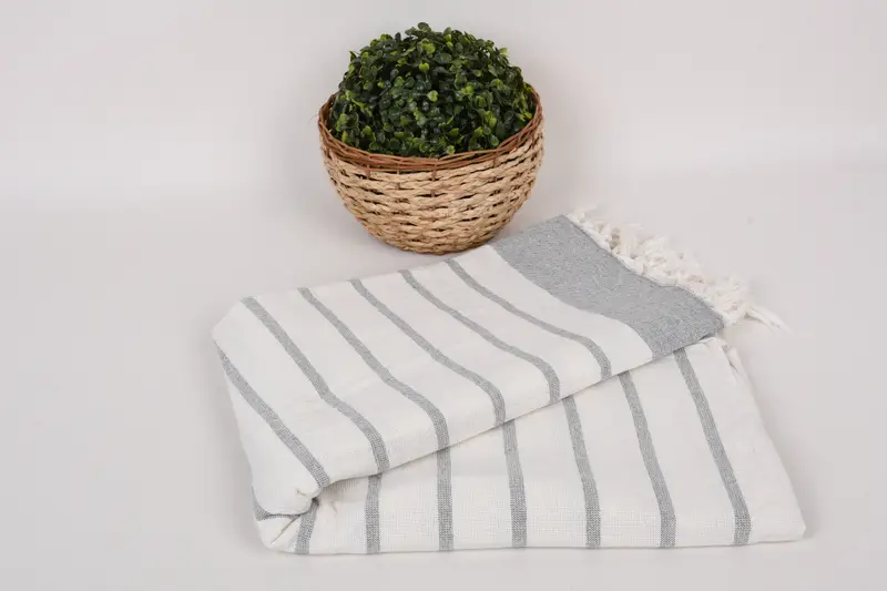 Bridesmaid Gift Towel, Wedding Gift, Traditional Turkish peshtemal for hammam, Personalised Gift, Luxury towel, 68x39 Cotton Striped Towel - 4