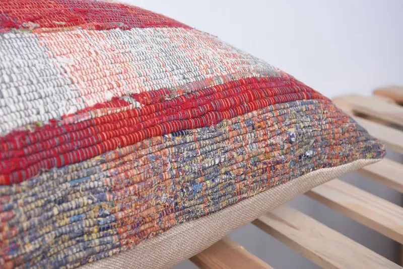 Neutral Pillow Sham, Pillow for Couch, Seat Cushion Cover, Ethnical Kilim Rug Pillow, 20x28 Red Cushion Case, Cushion Case, Turkish Kilim Pillow - 7