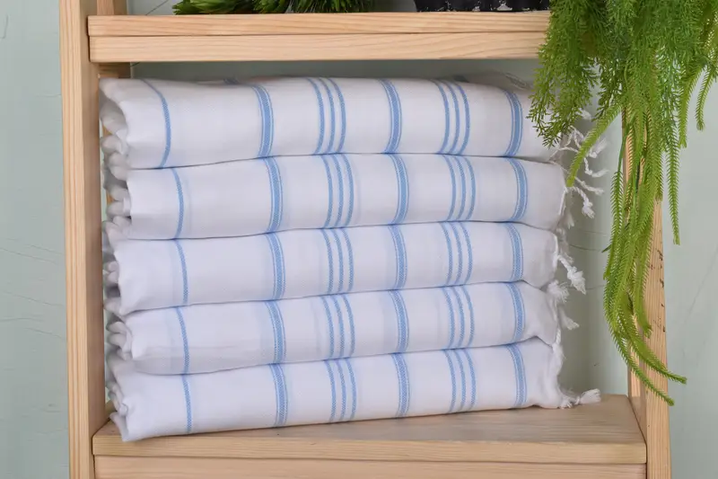 İş arkadaşı için hediye, Türk havlu el havlu, düğün hediyesi, plaj düğün iyiliği, yaz hediyesi, 40x24 pamuklu çizgili havlu, monogramlı el havlu - 1