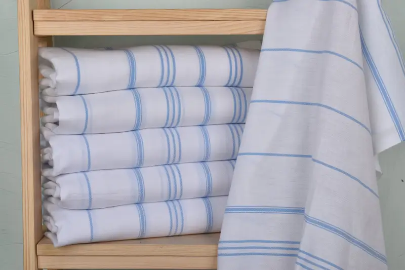 İş arkadaşı için hediye, Türk havlu el havlu, düğün hediyesi, plaj düğün iyiliği, yaz hediyesi, 40x24 pamuklu çizgili havlu, monogramlı el havlu - 2