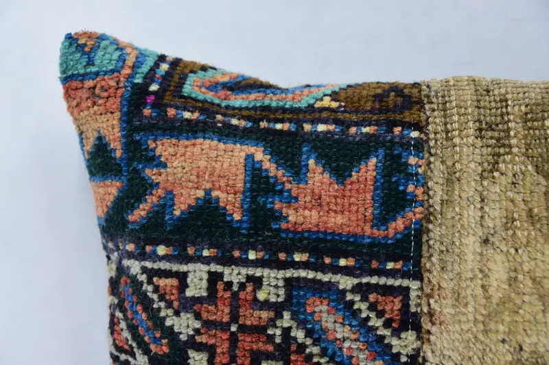 Customized Pillow Sham, Throw Kilim Pillow, Pillow for Couch, Outdoor Throw Cushion Cover, Pillow Case, 16x16 Beige Cushion, Boho Pillow Sham Cover - 2