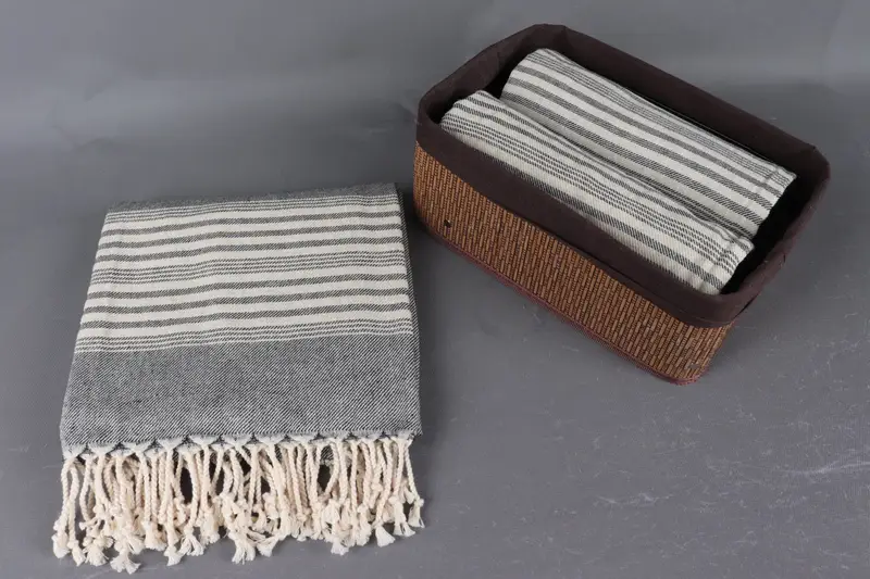 Personalized Gift For Him, Lightweight towel, Beach Towel Personalized, 70x40 Cotton Striped Towel, Wedding Favors, Personalized Beach Towel - 5