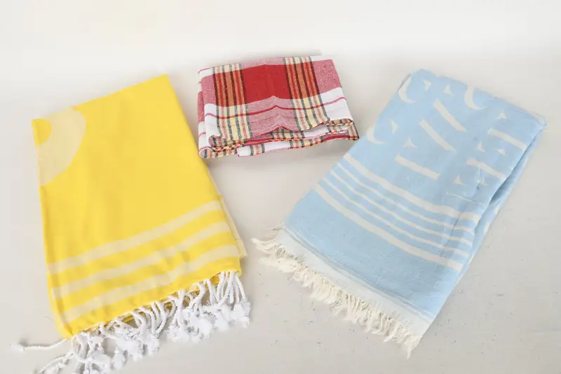Family Gift, Organic Beach Towel, 70x40 Cotton Set of 8 Towel, Peshtemal Towel, Spa Gift Towel, Housewarming Gift, Fouta towel, Bridesmaid Gifts - 5