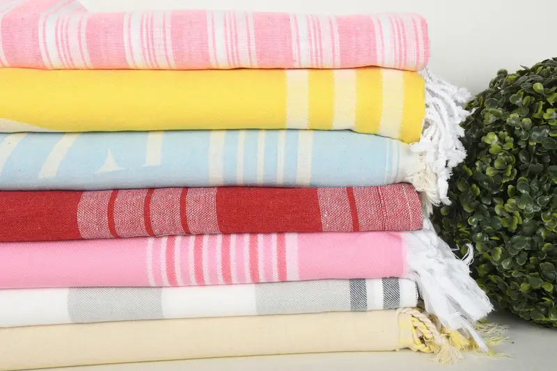 Family Gift, Organic Beach Towel, 70x40 Cotton Set of 8 Towel, Peshtemal Towel, Spa Gift Towel, Housewarming Gift, Fouta towel, Bridesmaid Gifts - 3