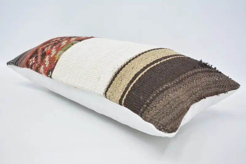 Vintage Kilim Pillow, Vintage Pillow, Christmas Cushion Cover, 12x24 White Pillow Sham, Interior Designer Pillow, Pillow Sham - 6