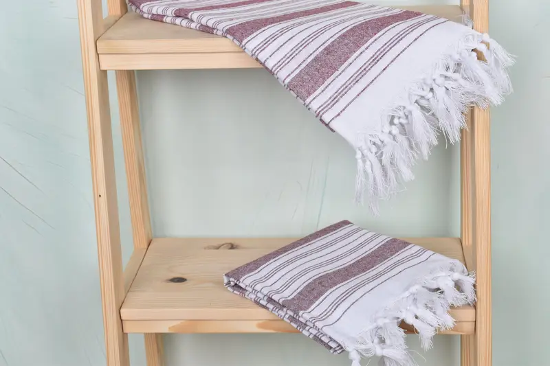 Eco-friendly Turkish peshtemal towel, Birthday Gift, Custom Gift, Bachelorette Party Gifts, Quick-dry towel, 68x32 Cotton Striped Towel - 5