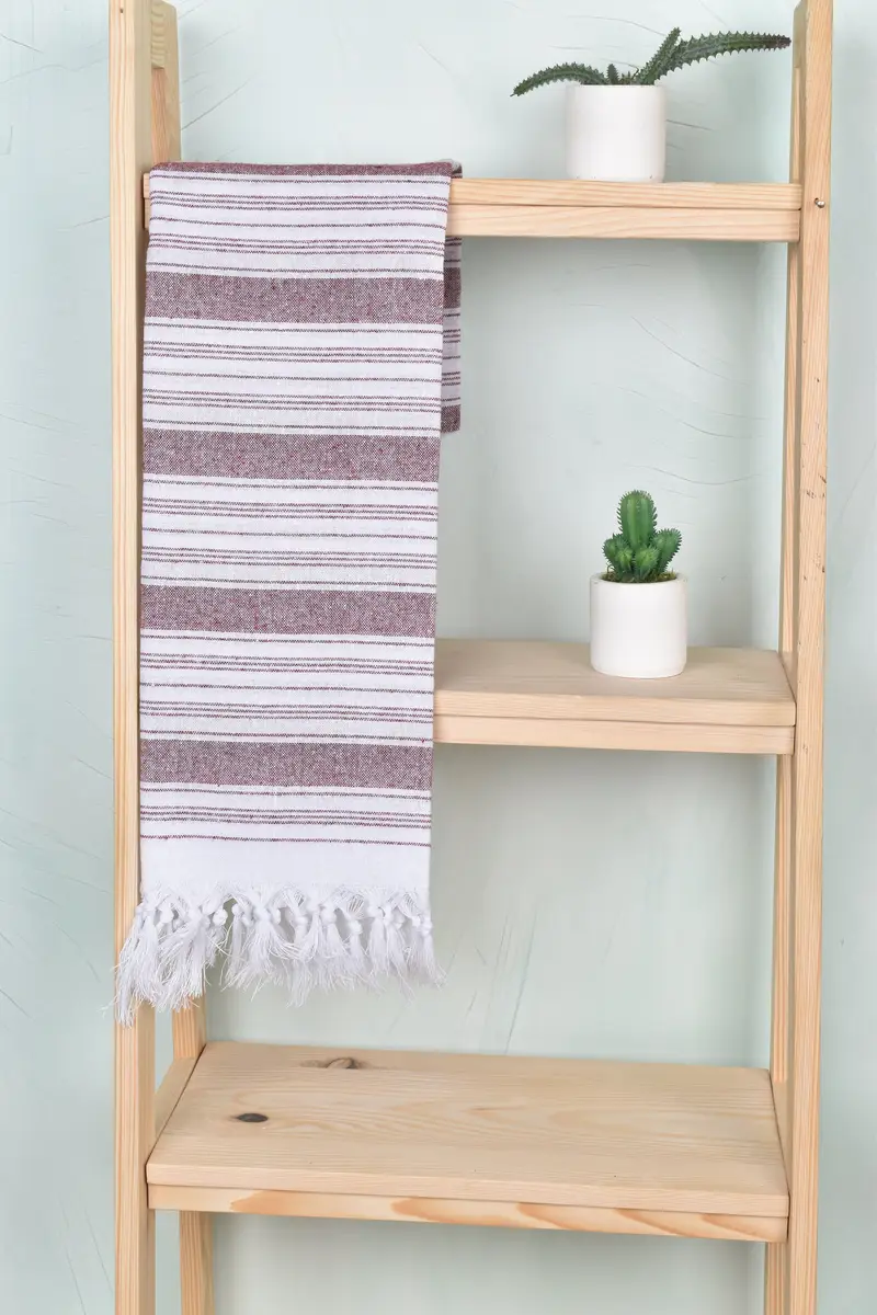 Eco-friendly Turkish peshtemal towel, Birthday Gift, Custom Gift, Bachelorette Party Gifts, Quick-dry towel, 68x32 Cotton Striped Towel - 8