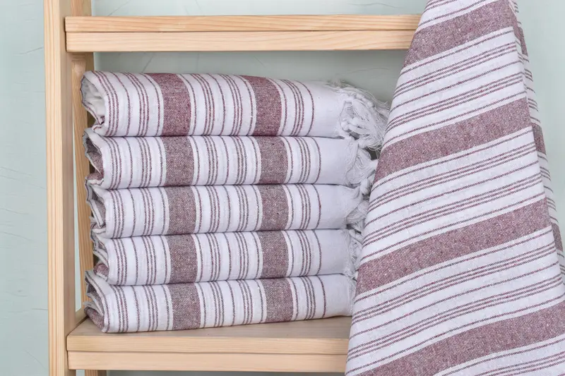Eco-friendly Turkish peshtemal towel, Birthday Gift, Custom Gift, Bachelorette Party Gifts, Quick-dry towel, 68x32 Cotton Striped Towel - 2