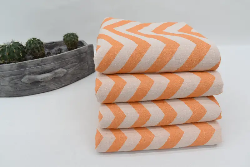 Bridesmaid Gifts, Turkish beach towel, Yoga Towel, 70x40 Cotton Zigzag Design Towel, Best Wedding Gift, Absorbent towel, Wedding For Favor - 7