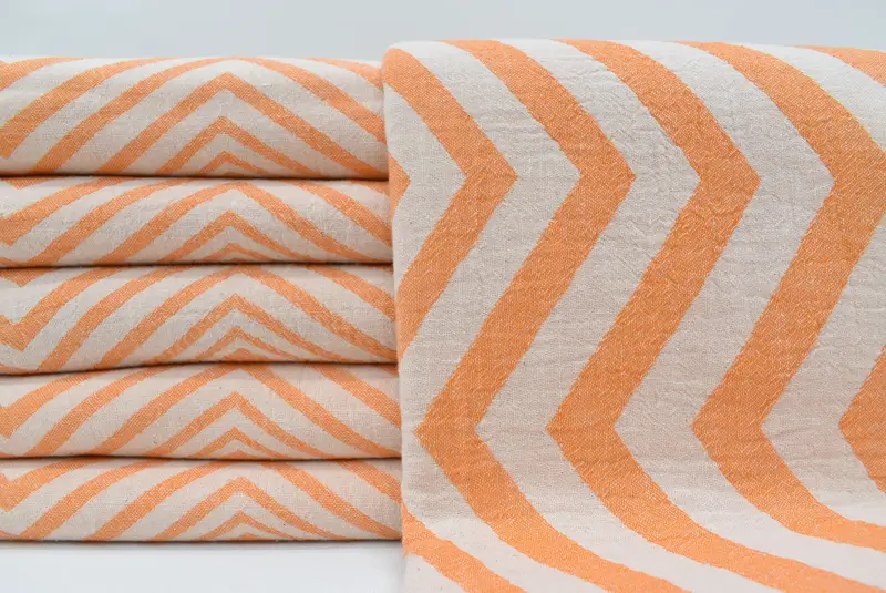 Bridesmaid Gifts, Turkish beach towel, Yoga Towel, 70x40 Cotton Zigzag Design Towel, Best Wedding Gift, Absorbent towel, Wedding For Favor - 1