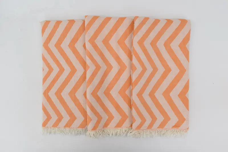 Bridesmaid Gifts, Turkish beach towel, Yoga Towel, 70x40 Cotton Zigzag Design Towel, Best Wedding Gift, Absorbent towel, Wedding For Favor - 6