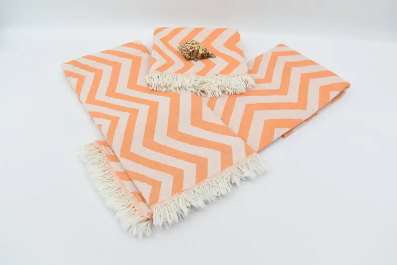 Bridesmaid Gifts, Turkish beach towel, Yoga Towel, 70x40 Cotton Zigzag Design Towel, Best Wedding Gift, Absorbent towel, Wedding For Favor - 8