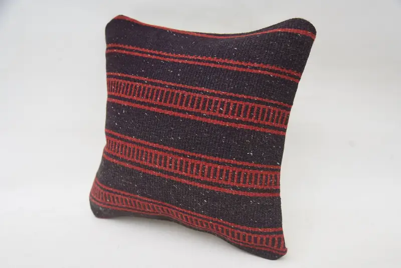 Knitted Pillow, Interior Designer Pillow, Comfy Throw Pillow Cover, Pillow Case, Kilim Pillow Cover, 12x12 Blue Cushion Case, Pillow for Sofa - 3