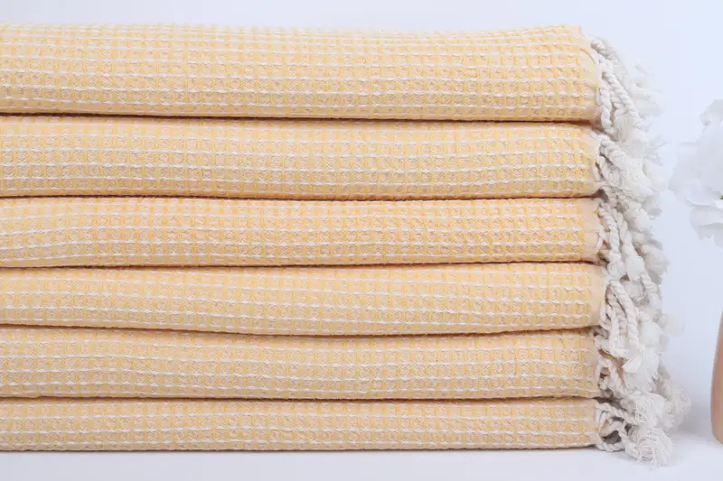 Summer Gift Ideas, Wedding Gift Ideas, Personalized Wedding Gift, Lightweight Turkish towel, Turkish hand towel, 68x36 Cotton Waffle Towel - 3