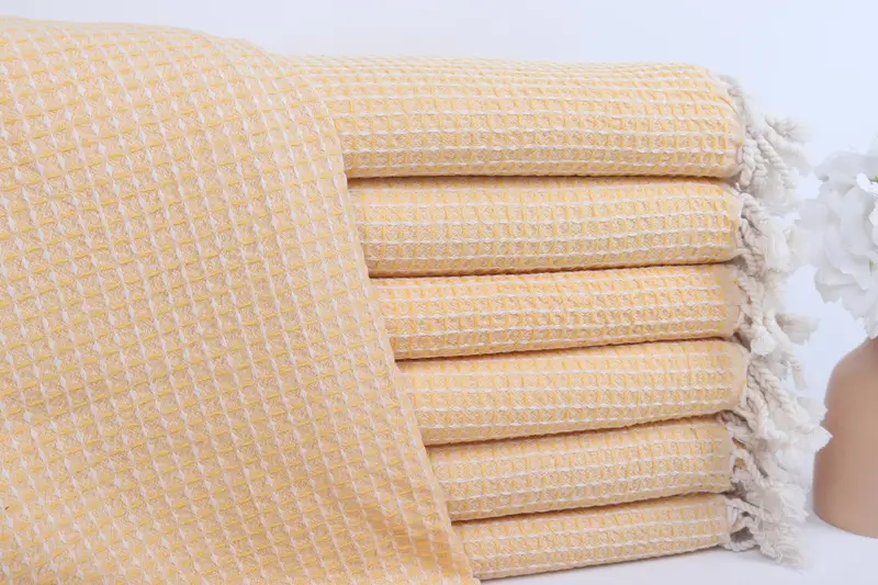Summer Gift Ideas, Wedding Gift Ideas, Personalized Wedding Gift, Lightweight Turkish towel, Turkish hand towel, 68x36 Cotton Waffle Towel - 1